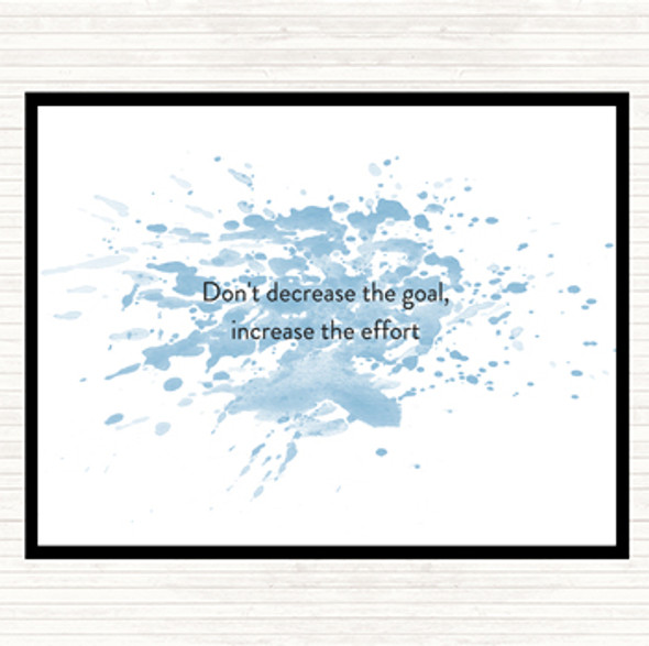 Blue White Increase The Effort Inspirational Quote Dinner Table Placemat