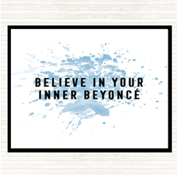 Blue White Inner Beyonce Inspirational Quote Mouse Mat Pad