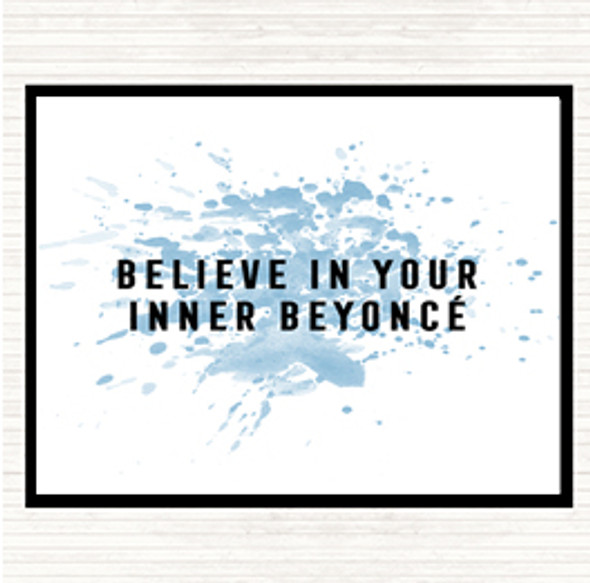 Blue White Inner Beyonce Inspirational Quote Dinner Table Placemat
