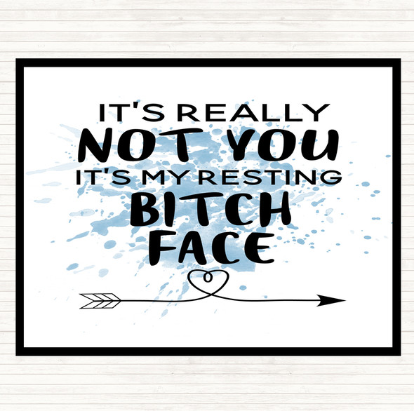 Blue White Its Really Not You Inspirational Quote Dinner Table Placemat