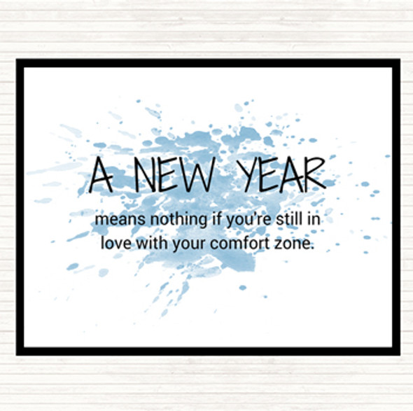 Blue White A New Year Inspirational Quote Dinner Table Placemat