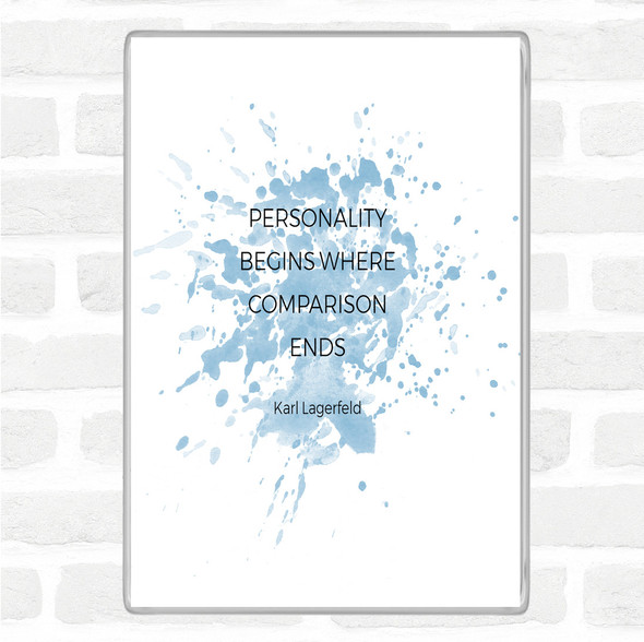 Blue White Karl Personality Inspirational Quote Jumbo Fridge Magnet