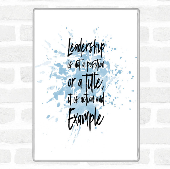 Blue White Leadership Inspirational Quote Jumbo Fridge Magnet