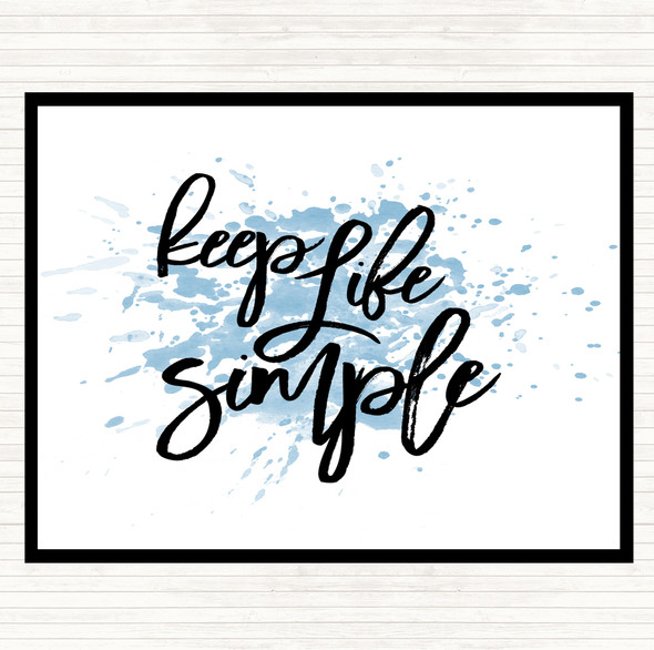 Blue White Life Simple Inspirational Quote Mouse Mat Pad