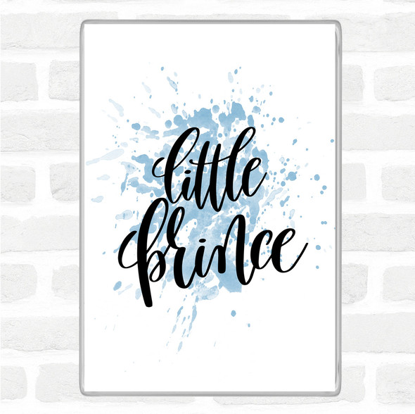 Blue White Little Prince Inspirational Quote Jumbo Fridge Magnet