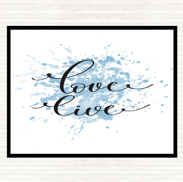 Blue White Love Live Inspirational Quote Mouse Mat Pad