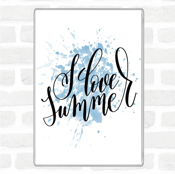 Blue White Love Summer Inspirational Quote Jumbo Fridge Magnet