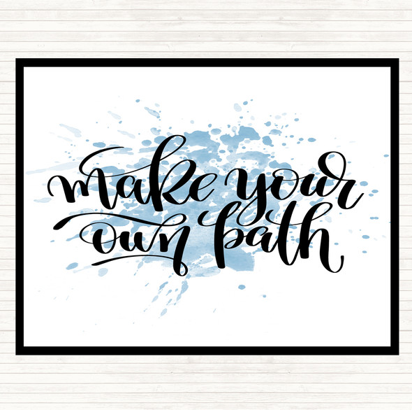Blue White Make Your Own Inspirational Quote Mouse Mat Pad