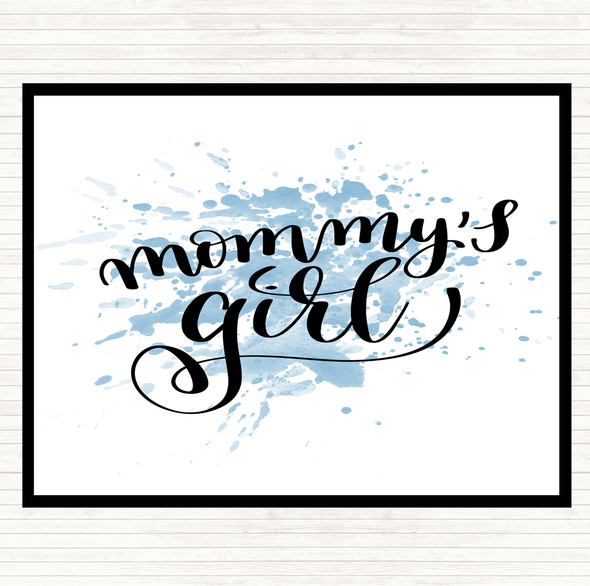 Blue White Mommy's Girl Inspirational Quote Mouse Mat Pad