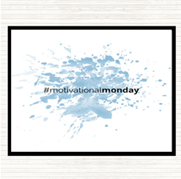 Blue White Motivational Monday Inspirational Quote Mouse Mat Pad