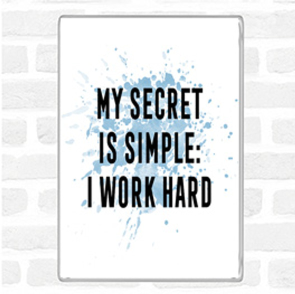 Blue White My Secret Inspirational Quote Jumbo Fridge Magnet