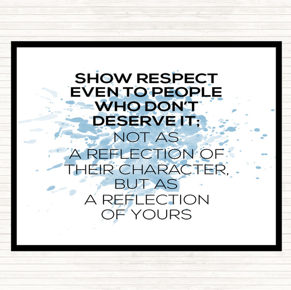 Blue White Reflection Of Yours Inspirational Quote Mouse Mat Pad