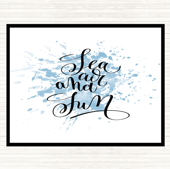 Blue White Sea Air Sun Inspirational Quote Dinner Table Placemat