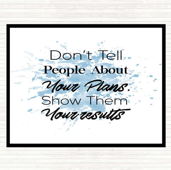 Blue White Show Results Inspirational Quote Dinner Table Placemat