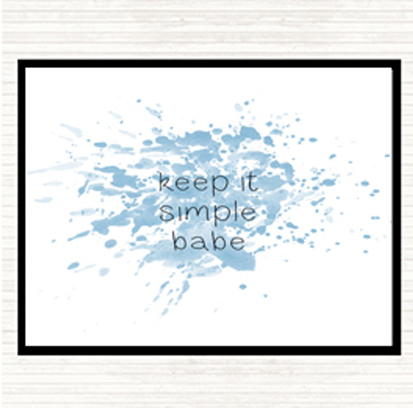 Blue White Simple Babe Inspirational Quote Mouse Mat Pad