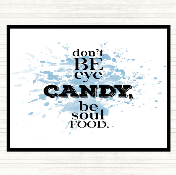 Blue White Soul Food Inspirational Quote Dinner Table Placemat