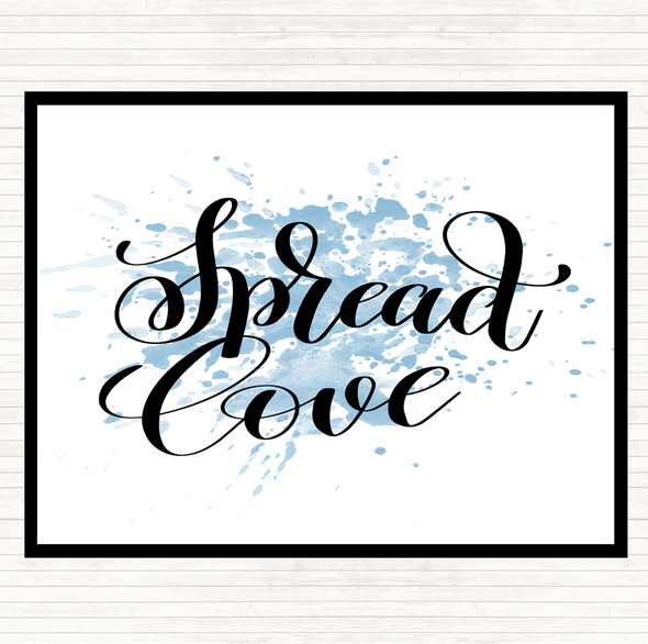 Blue White Spread Love Inspirational Quote Mouse Mat Pad