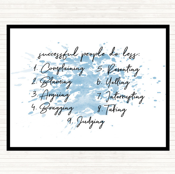 Blue White Successful People Inspirational Quote Dinner Table Placemat