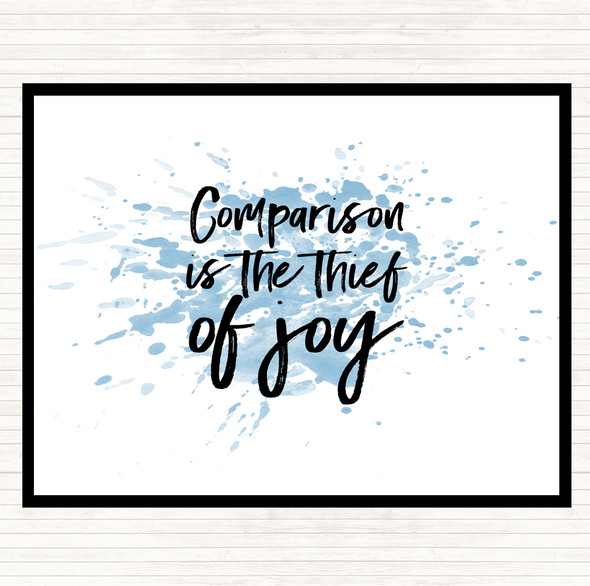 Blue White Thief Of Joy Inspirational Quote Mouse Mat Pad