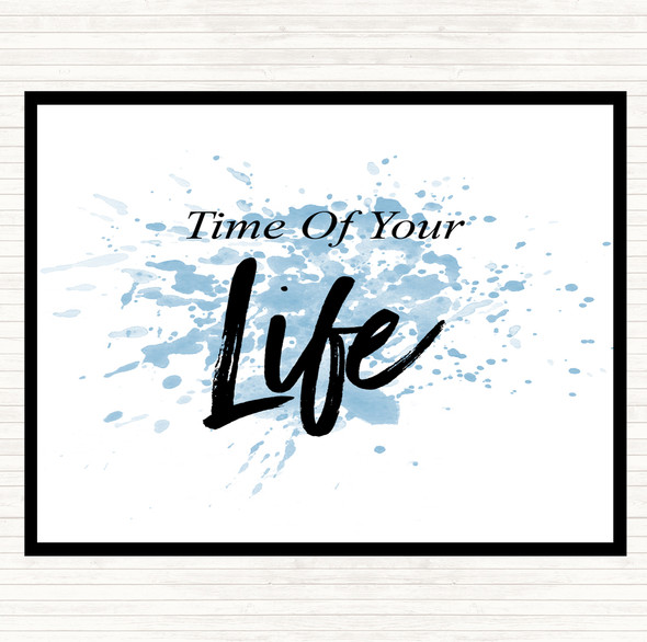 Blue White Time Of Your Inspirational Quote Mouse Mat Pad