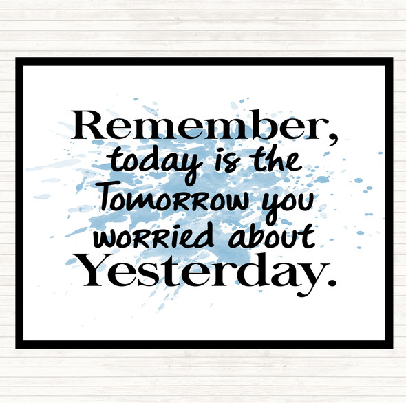 Blue White Tomorrow You Inspirational Quote Mouse Mat Pad