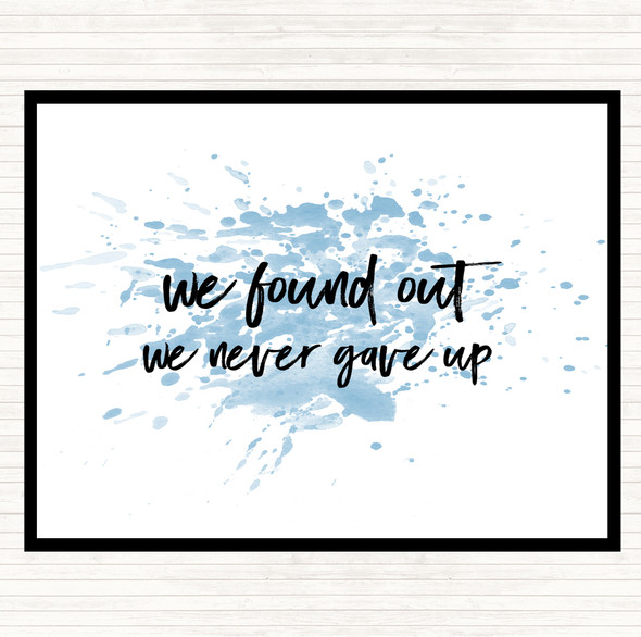 Blue White We Found Out Inspirational Quote Mouse Mat Pad