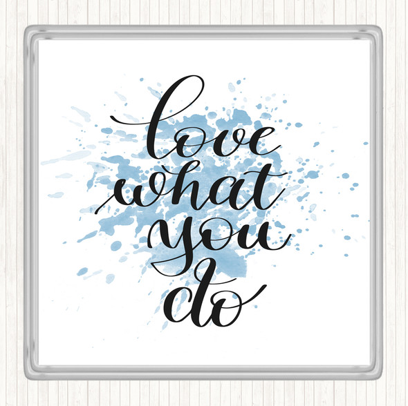 Blue White What You Do Inspirational Quote Drinks Mat Coaster