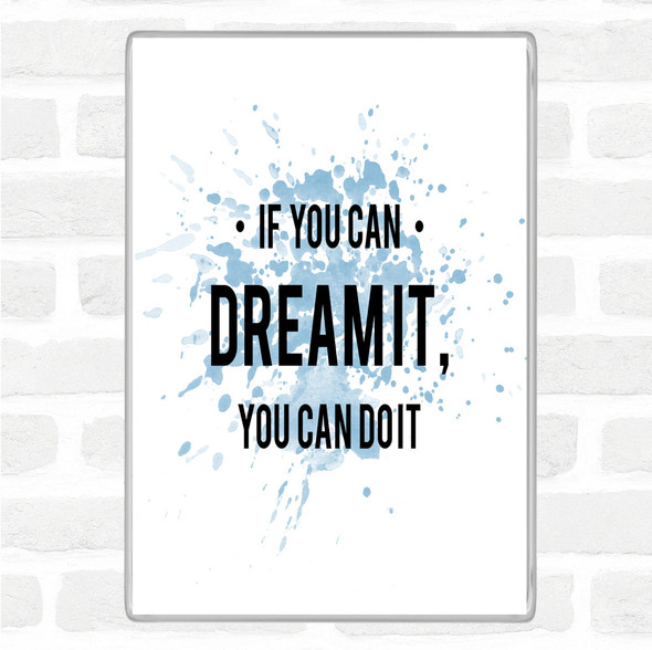 Blue White You Can Do It Inspirational Quote Jumbo Fridge Magnet