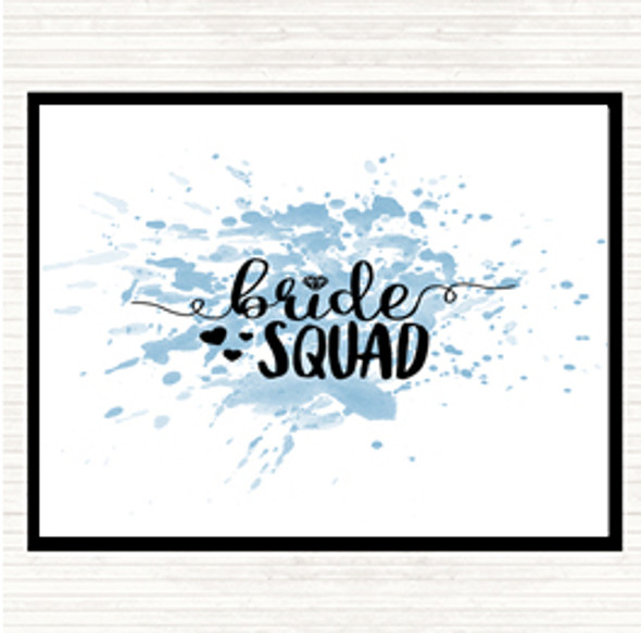 Blue White Bride Squad Inspirational Quote Dinner Table Placemat