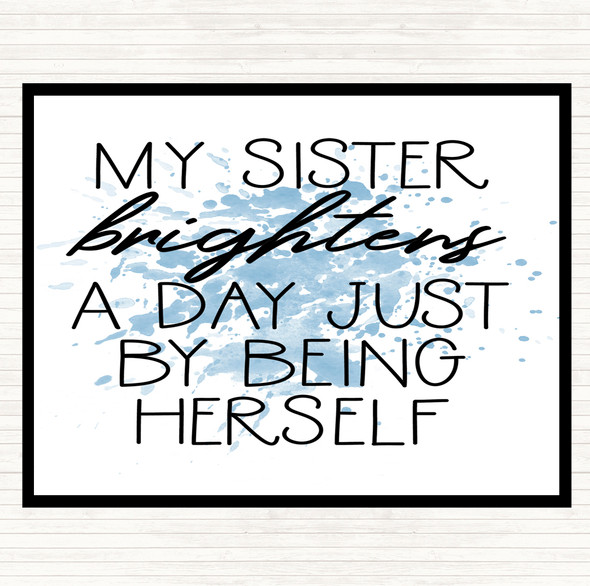 Blue White Brightens A Day Inspirational Quote Dinner Table Placemat