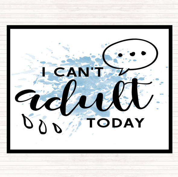 Blue White Cant adult Inspirational Quote Mouse Mat Pad