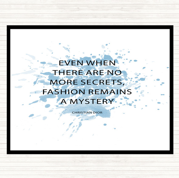 Blue White Christian Dior Fashion A Mystery Quote Mouse Mat Pad