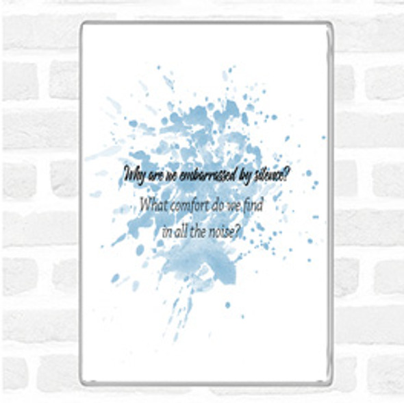 Blue White All The Noise Inspirational Quote Jumbo Fridge Magnet