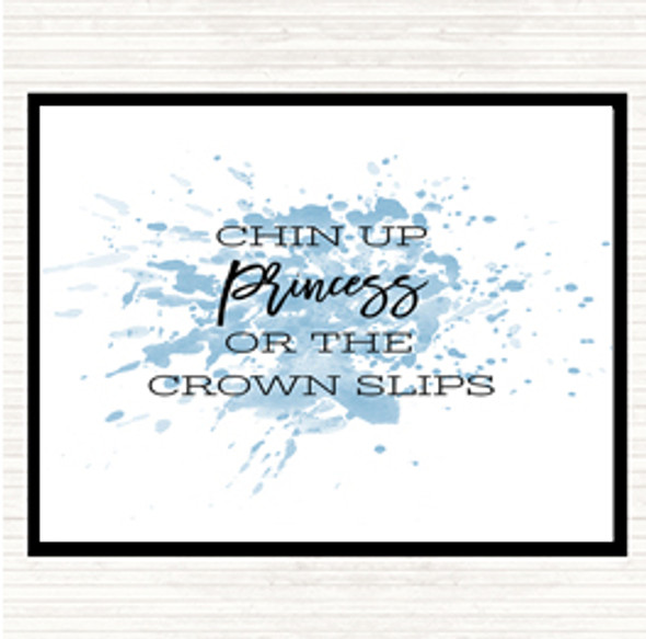 Blue White Crown Slips Inspirational Quote Mouse Mat Pad