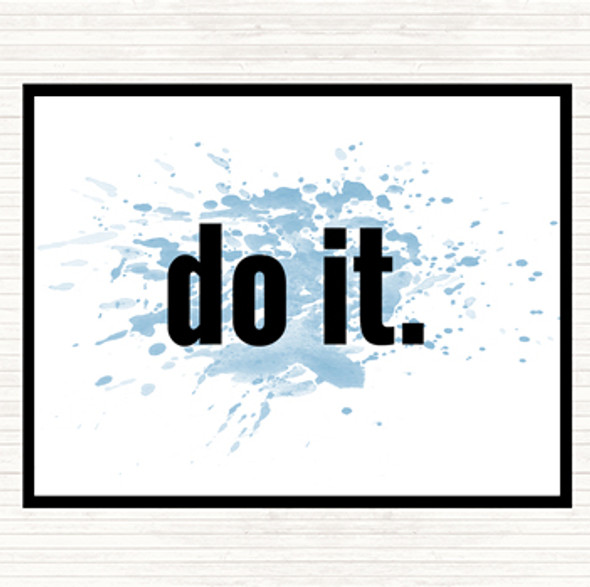 Blue White Do It Big Inspirational Quote Mouse Mat Pad