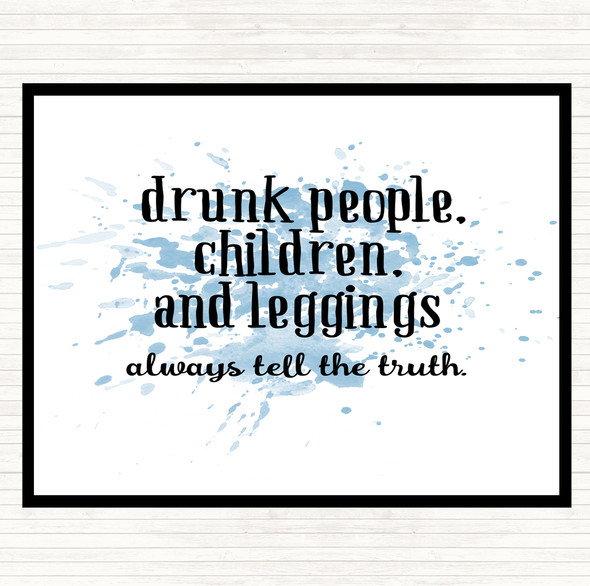 Blue White Drunk People Children And Leggings Quote Dinner Table Placemat