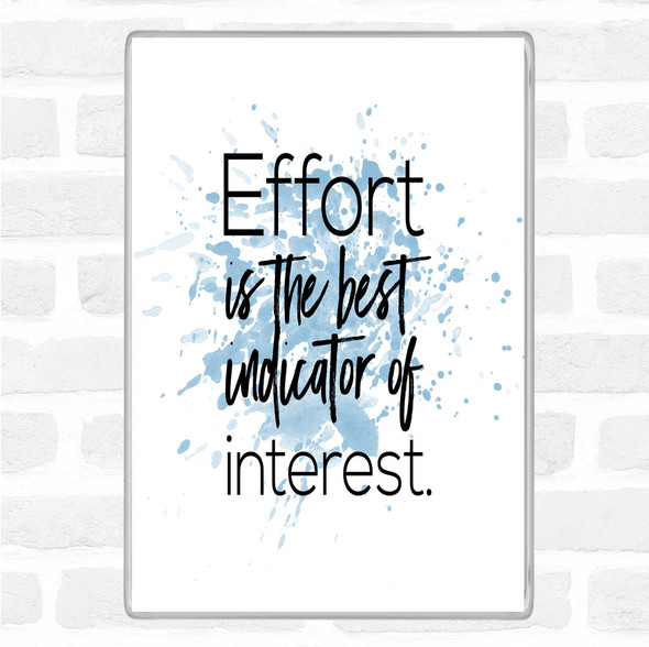 Blue White Effort Is The Best Indicator Inspirational Quote Jumbo Fridge Magnet