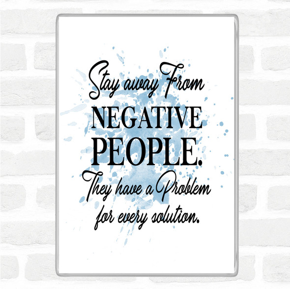 Blue White Every Solution Inspirational Quote Jumbo Fridge Magnet