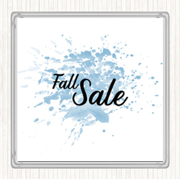Blue White Fall Sale Inspirational Quote Drinks Mat Coaster