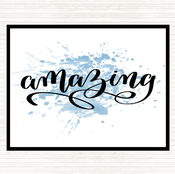 Blue White Amazing Inspirational Quote Mouse Mat Pad