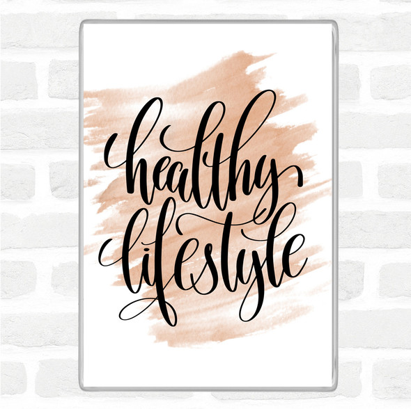 Watercolour Healthy Lifestyle Quote Jumbo Fridge Magnet