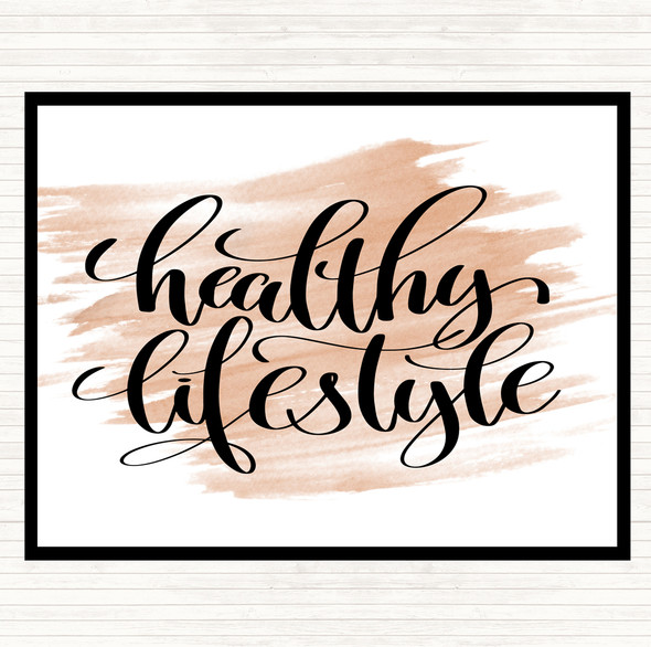 Watercolour Healthy Lifestyle Quote Dinner Table Placemat