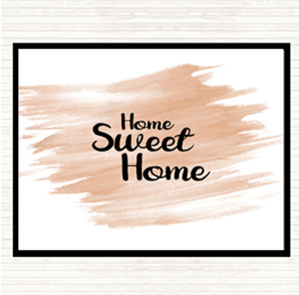 Watercolour Home Sweet Quote Dinner Table Placemat