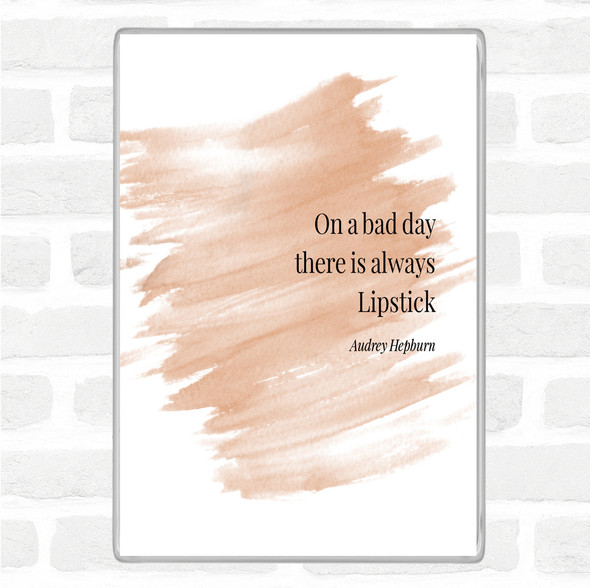 Watercolour Audrey Hepburn Lipstick Quote Jumbo Fridge Magnet