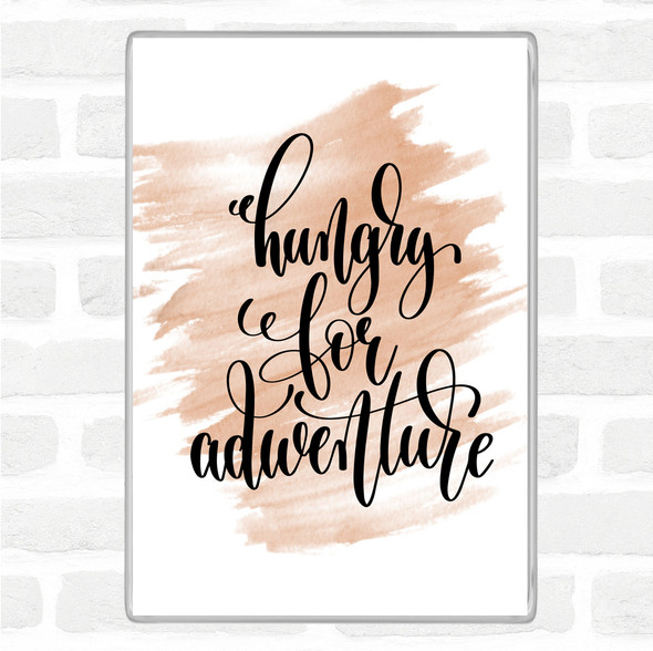 Watercolour Hungry For Adventure Quote Jumbo Fridge Magnet