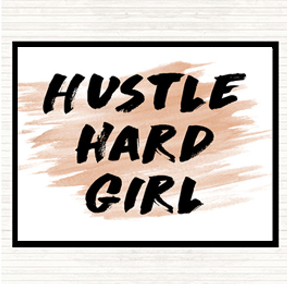 Watercolour Hustle Hard Quote Mouse Mat Pad