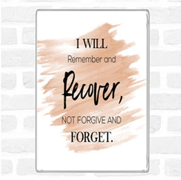 Watercolour I Will Remember Quote Jumbo Fridge Magnet