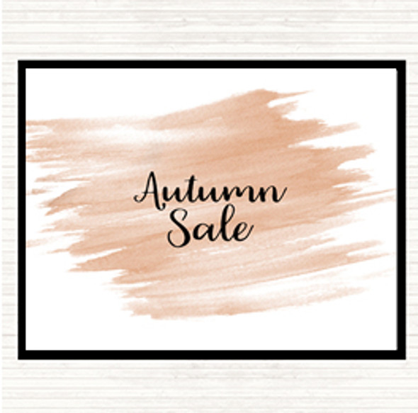 Watercolour Autumn Sale Quote Dinner Table Placemat