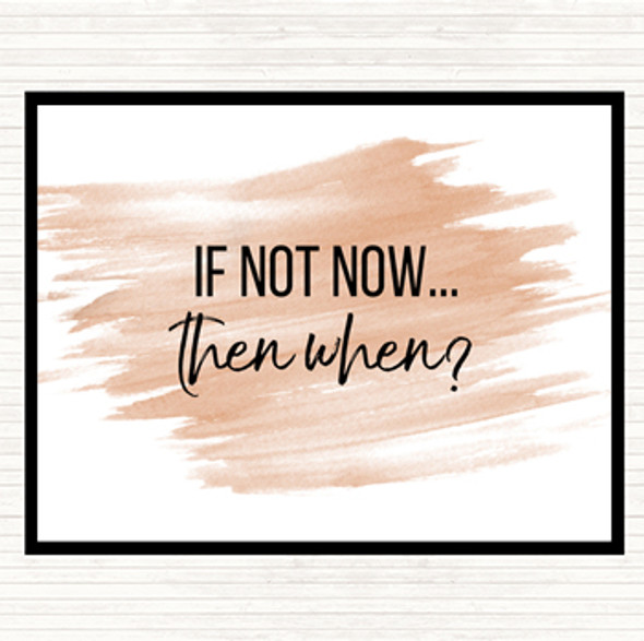 Watercolour If Not Now Then When Quote Mouse Mat Pad