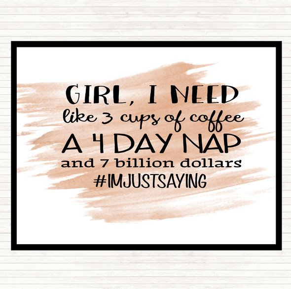 Watercolour I'm Just Saying Quote Mouse Mat Pad